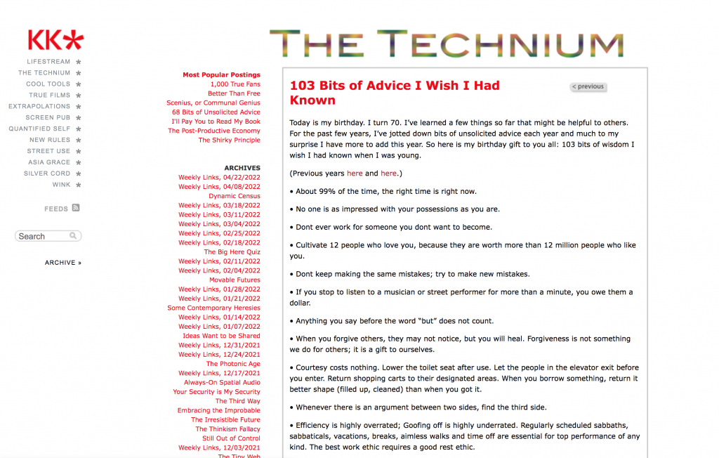 103 bits of advice i wish i had known